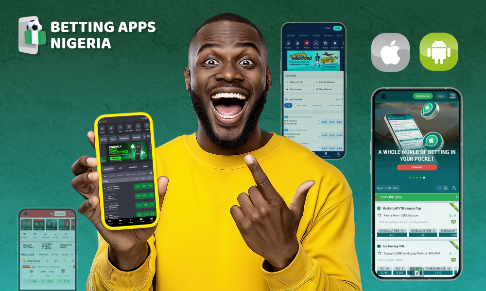 Players from Nigeria can download betting apps and place bets on sports, play casino games, and receive bonuses anywhere